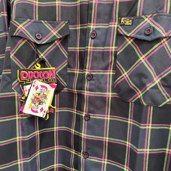 DIXXON Flannel Co Punk Rock Museum Collab Men's Button Down Plaid NEW 2X - Picture 4 of 9